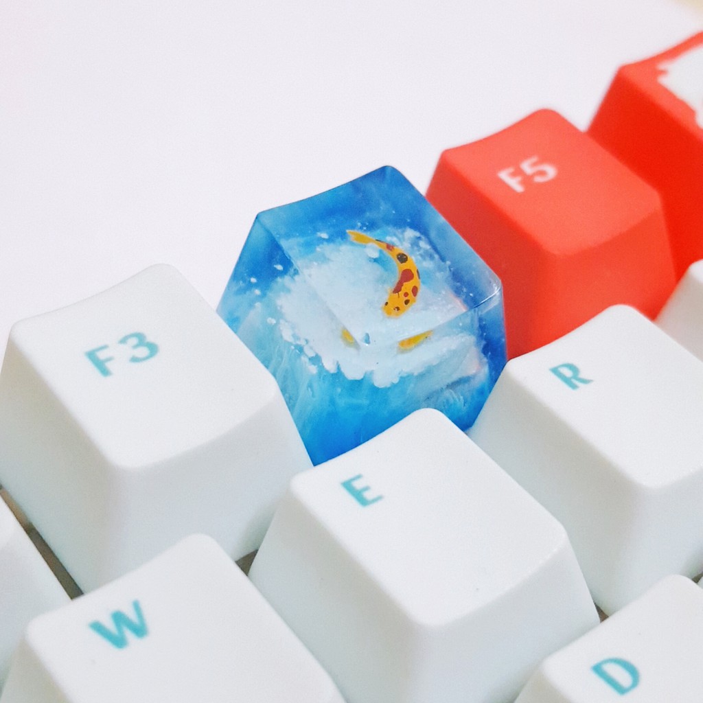 Nút Keycap OEM profile hàng R4 Resin - Nút bàn phím cơ hình cá koi/Koi Keycap