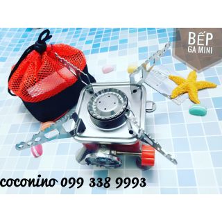 Bếp ga mini dã ngoại không dây siêu nhỏ gọn 350gr