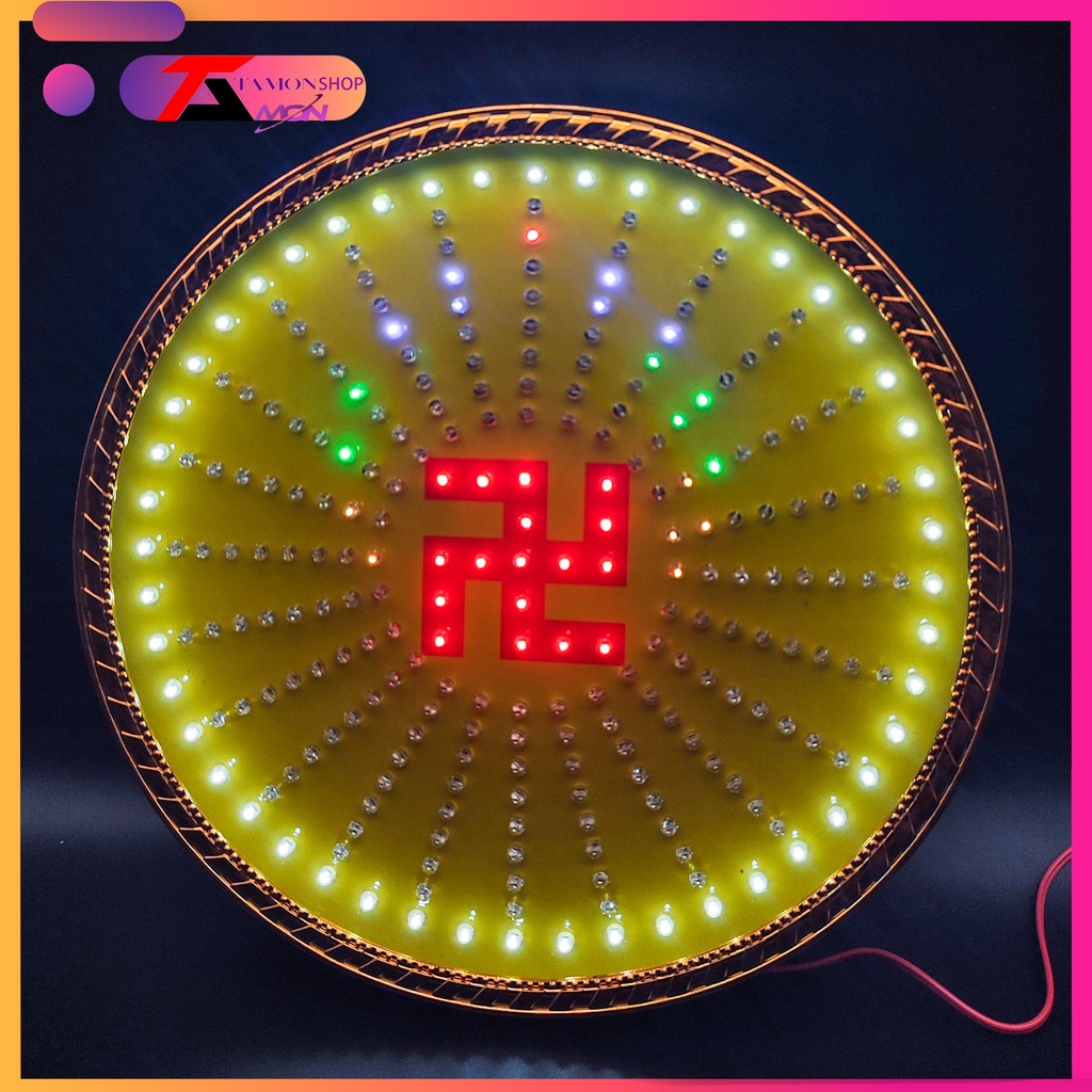 Hào quang led chữ vạn 32 chương trình đèn khác nhau, hào quang thờ mẹ quan âm, phật tổ, Tam ba vị thánh Led hào quang