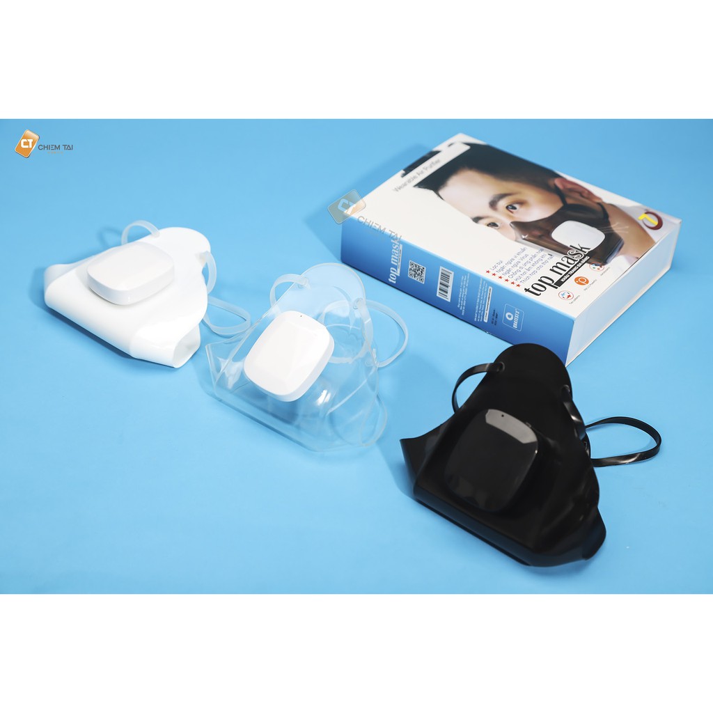Khẩu trang nhựa trong suốt kèm Quạt hút có pin TOP MASK | BigBuy360 - bigbuy360.vn