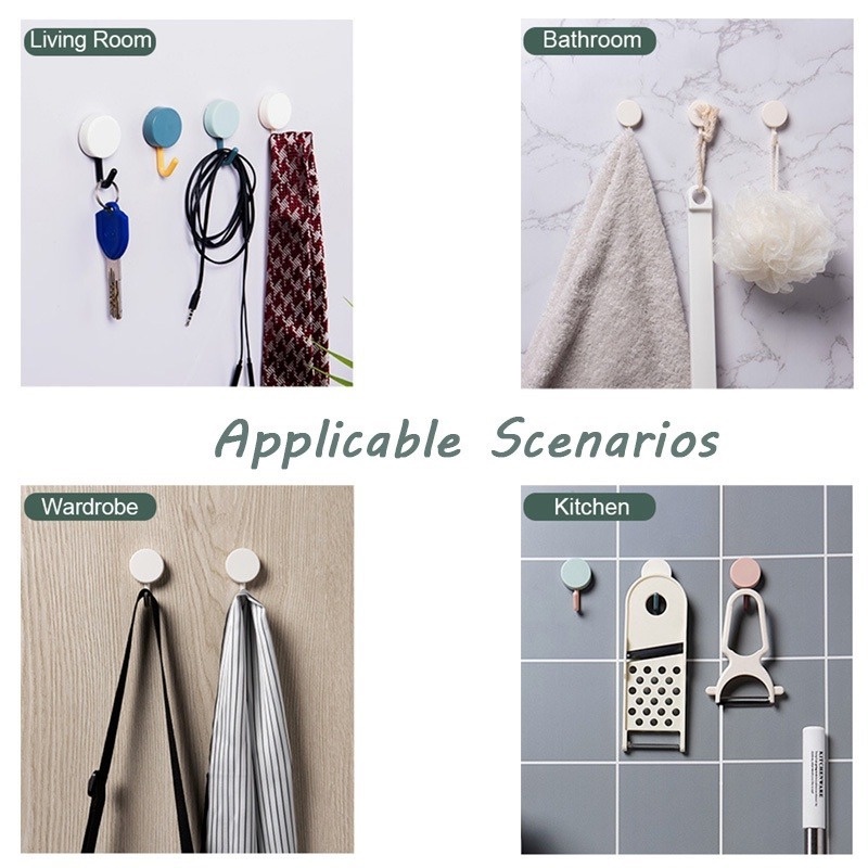 Set 10 Móc Treo Đồ Dán Tường Đa Năng Không Để Lại Dấu Vết
