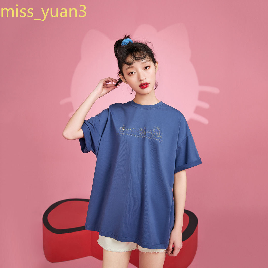 Áo Thun Ngắn Tay In Hình Hello Kitty Phong Cách Retro 2020 Dành Cho Nữ