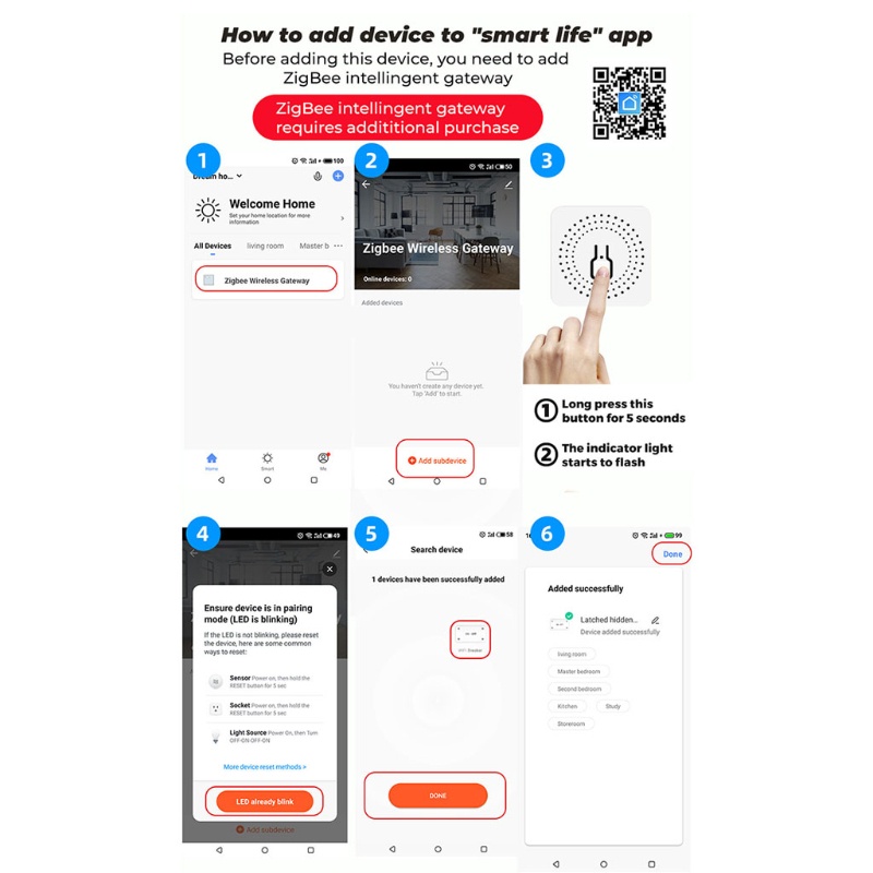 Mô Đun Công Tắc Đèn Thông Minh 2 Chiều Điều Khiển Ánh Sáng PCF * Zigbee Cho Nhà Thông Minh