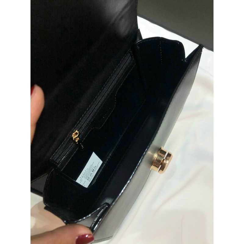 Túi xách Pedro khóa xoay Túi đeo vai nữ Túi đeo chéo phối xích pha da hiệu cao cấp0