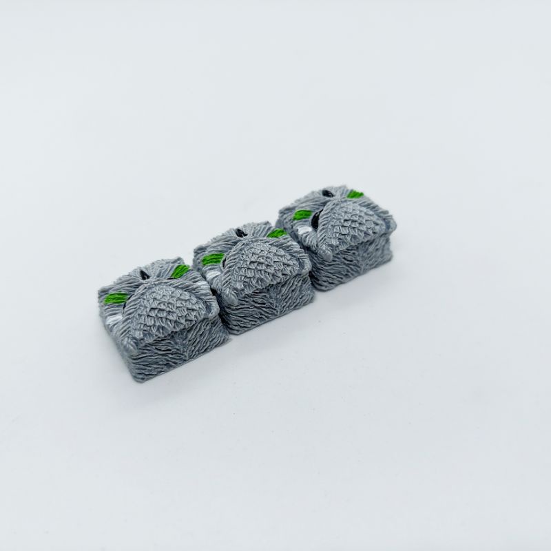 Keycap keypora clone tone xám trang trí bàn phím cơ gaming