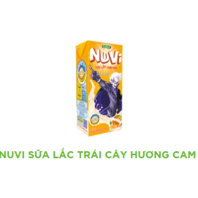 NUTIMILK SỮA NUVI SỮA LẮC TRÁI CÂY HƯƠNG CAM HỘP 180ML