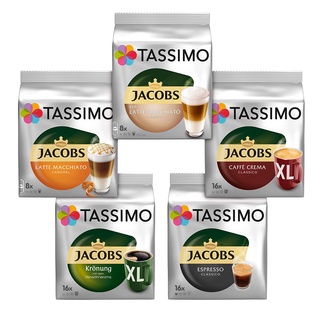 (Máy Tassimo) Cà phê Viên nén Tassimo, Espresso, Latte Machiato, Capuchino, XL Crema