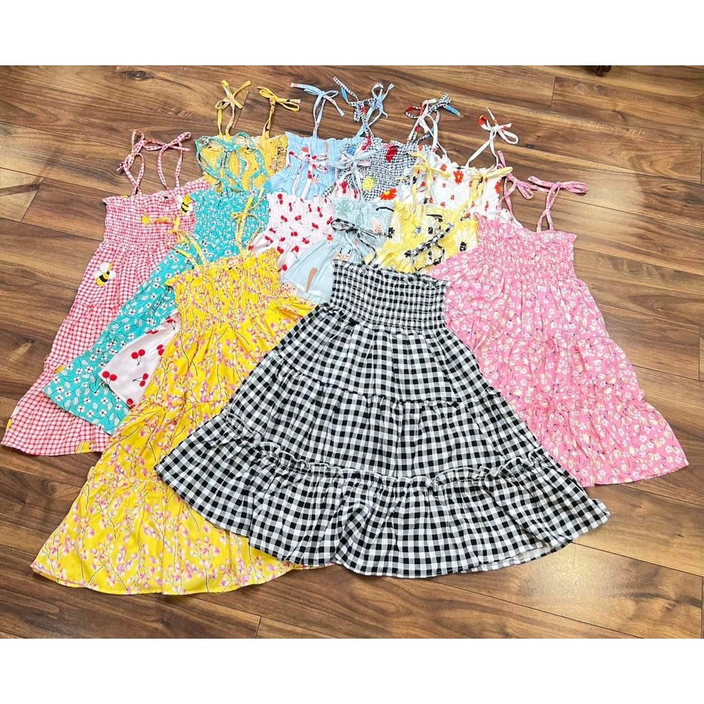 Đầm 2 dây maxi bé gái D220722