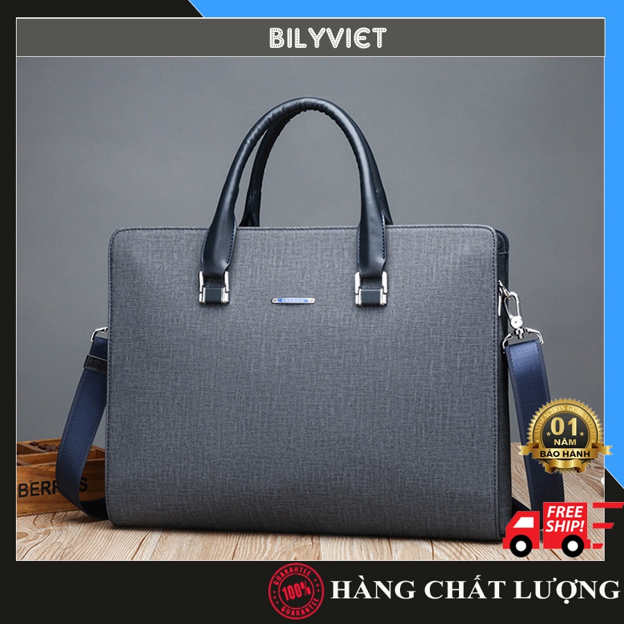 Cặp Da Nam, Cặp da công sở, kiểu dáng lịch lãm, Có ngăn Đựng laptop, tài liệu công tác nhiều ngăn phụ | Đồ Da Bilyviet