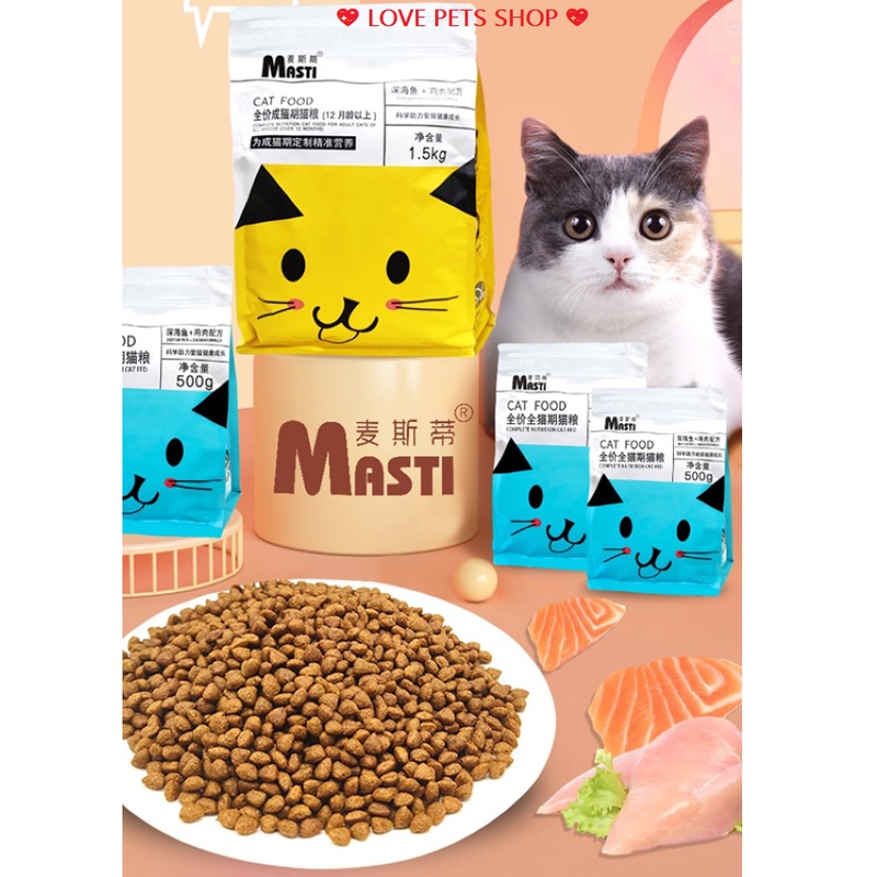 THỨC ĂN HẠT CHO MÈO THƯƠNG HIỆU MASTI DATE: 8/11/2022 (MẪU MỚI) -  LOVE PETS SHOP