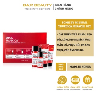 Bộ Dưỡng Phục Hồi, Tái Tạo Da Chiết Xuất Ốc Sên Some By mi Snail Truecica Miracle Repair Starter Kit