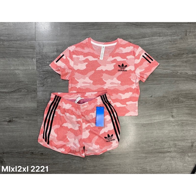 BỘ QUẦN ĐÙI + ÁO CROPTOP VẢI HOẠ TIẾT LẠ ĐẸP, SET THUN TẬP GYM NỮ