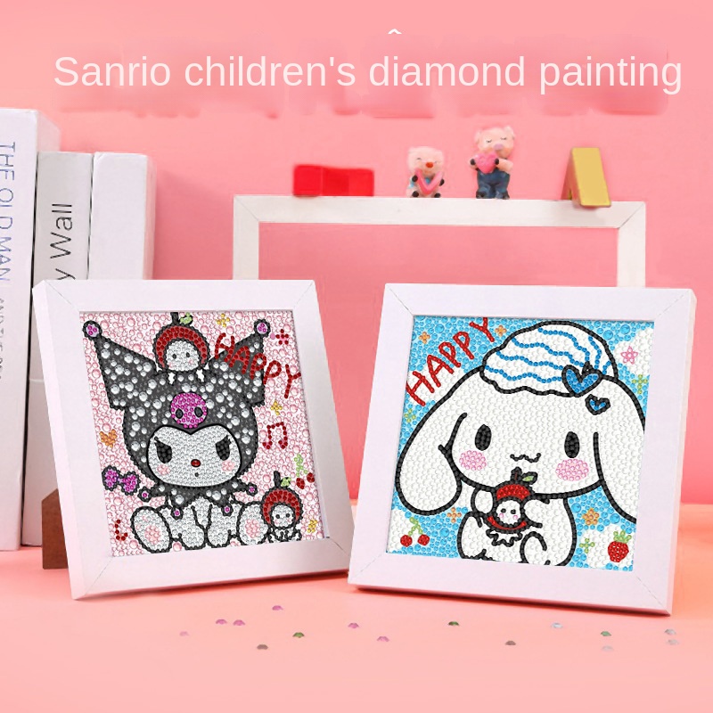 Tranh Đính Đá Tự Làm cho bé Hình Sanrio Dễ Thương sticker đính đá cho bé tranh đính đá cha mẹ