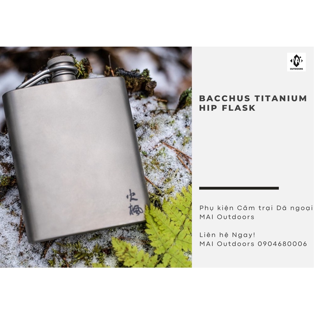 Bình đựng rượu Bacchus Titanium Hip Flask 200ML