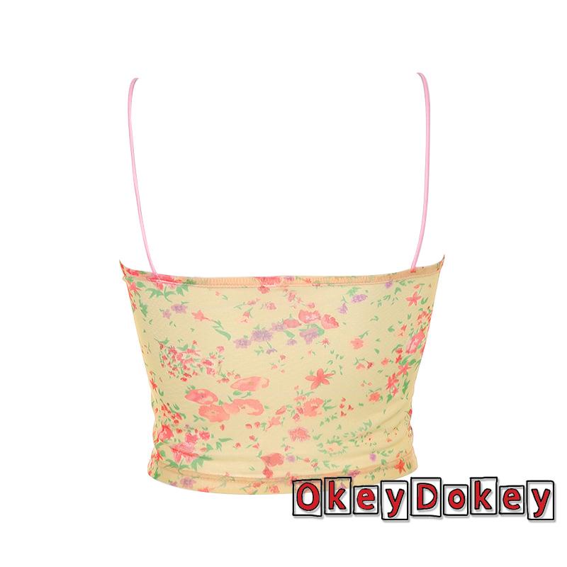 Áo hai dây cổ chữ V phối ren hoa thời trang quyến rũ cho nữ