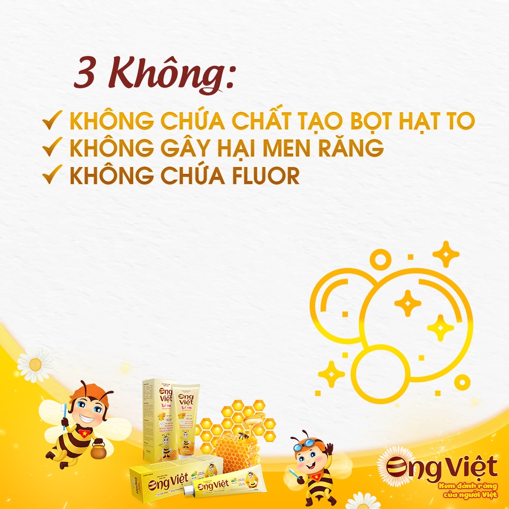 Kem Đánh Răng Dược Liệu Ong Việt Chăm Sóc Lợi Chắc Khỏe, Hạn Chế Mảng Bám, Giúp Răng Trắng Sáng Tuýp 150gr TMP024