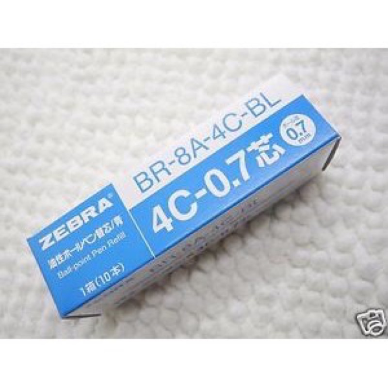 Ruột bút Zebra 4C - 0.7mm mực xanh.