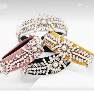 ( HÀNG MỚI VỀ ) Bờm tóc bản to đính đá tuyệt đẹp