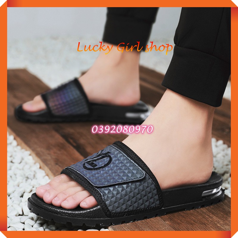 Dép Nam Nai Quai Ngang Xé Dán Điều Chỉnh Độ Rộng Quai Kiểu Dáng Thời Trang Đi Êm Chân - Size 43-47