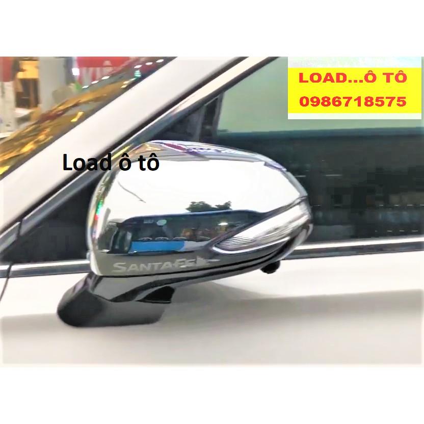 Bộ Ốp Gương Xe Huyndai Santafe 2022-2019 Mạ Crom Sáng Bóng