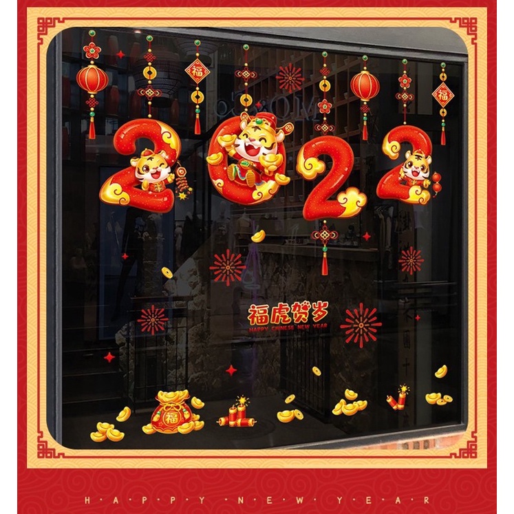 Decal Tết 2022, Noel, tranh dán tường nhiều mẫu tổng hợp, trang trí | BigBuy360 - bigbuy360.vn