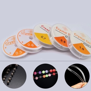 1 cuộn dây cước 0.5-1.0mm trong suốt co giãn để xỏ hạt làm trang sức