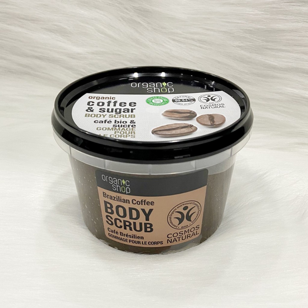 Tẩy Tế Bào Chết Toàn Thân Organic Shop Organic Brazilian Coffee &amp; Sugar Body Scrub 250ml