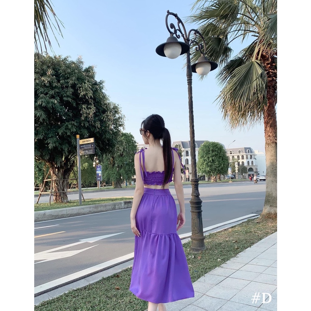 Sét chân váy thô áo 2s maxi đi biên siêu xinh cho chị em mình sống ảo-Minxy shop