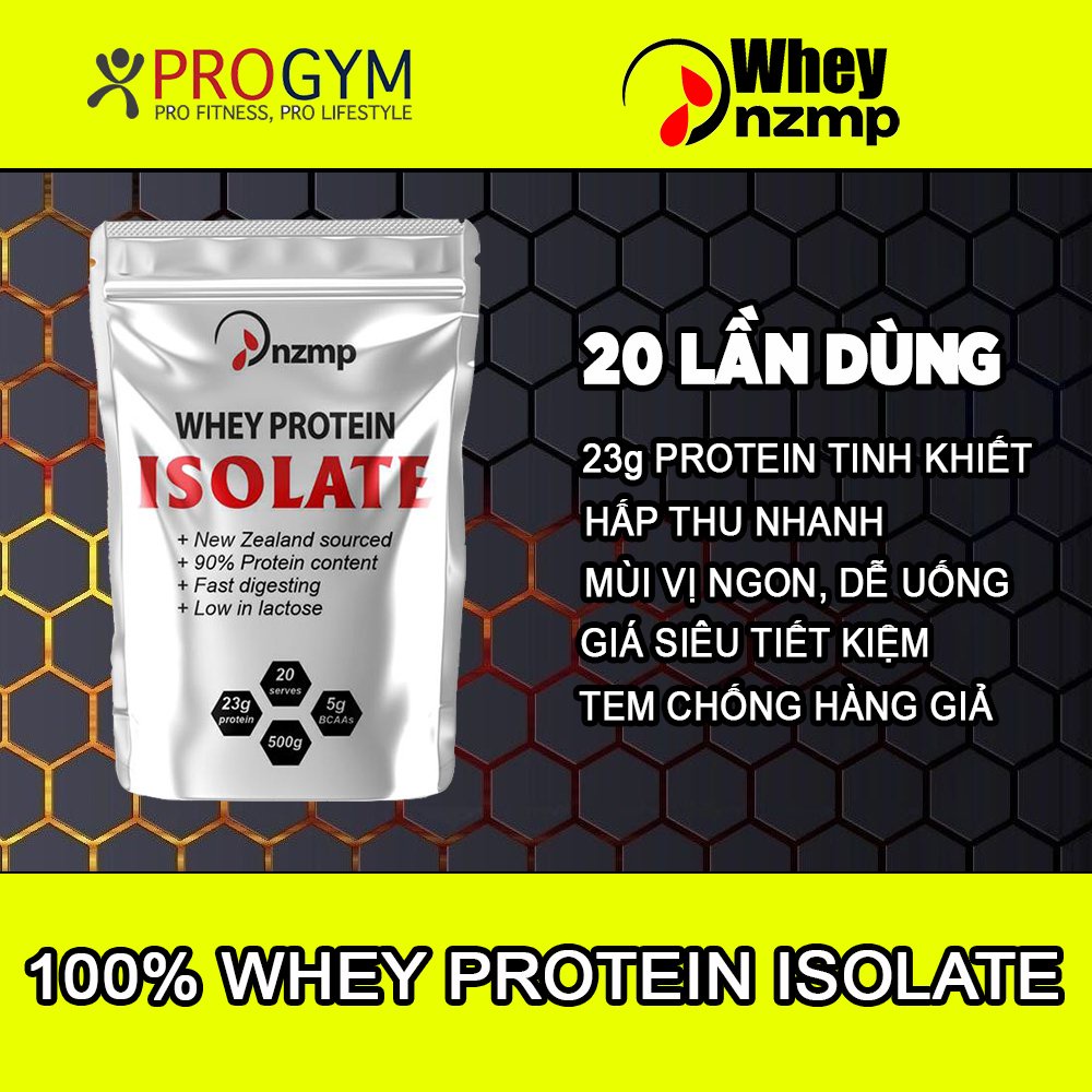 (Tặng bình lắc) COMBO 2 túi Whey Isolate Protein NZMP (40 serving) - Tăng Cơ Giảm Mỡ