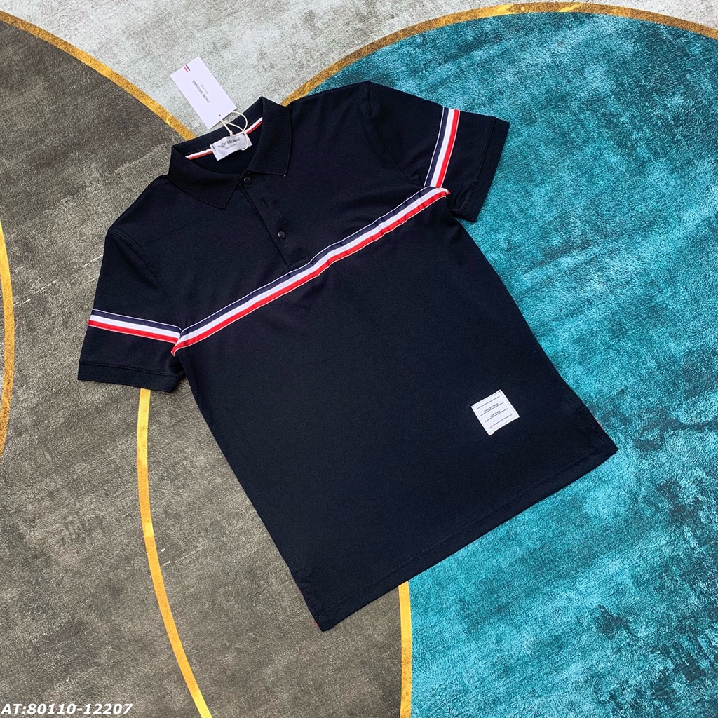 Áo polo THOM BROWNE  cao cấp cổ bẻ tay ngắn,hàng lịch lãm đẳng cấp giá siêu rẻ