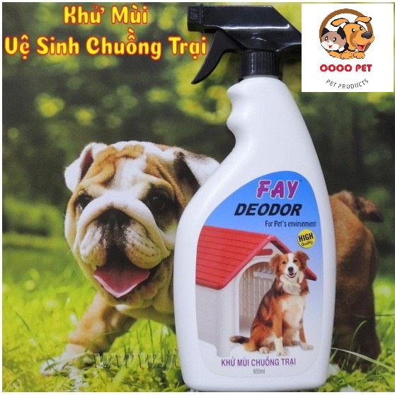 Xịt Khử Mùi Hôi Và Sát Khuẩn Chuồng, Lồng, Nệm, Cát, Phân...Cho Chó Mèo Fay Deodor 350ml