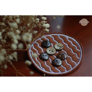 KHUY GỖ DỪA HANDMADE 12.5mm ( 10 chiếc )