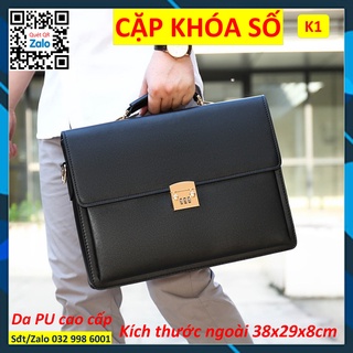 túi xách công sở nam , cặp cán bộ K1 màu đen sần magic