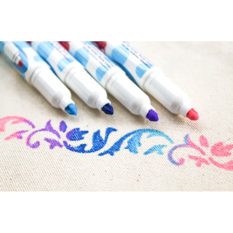 [Giao hoả tốc] COMBO 2 bút lông màu vẽ vải Fabric Marker Pen Marvy 560