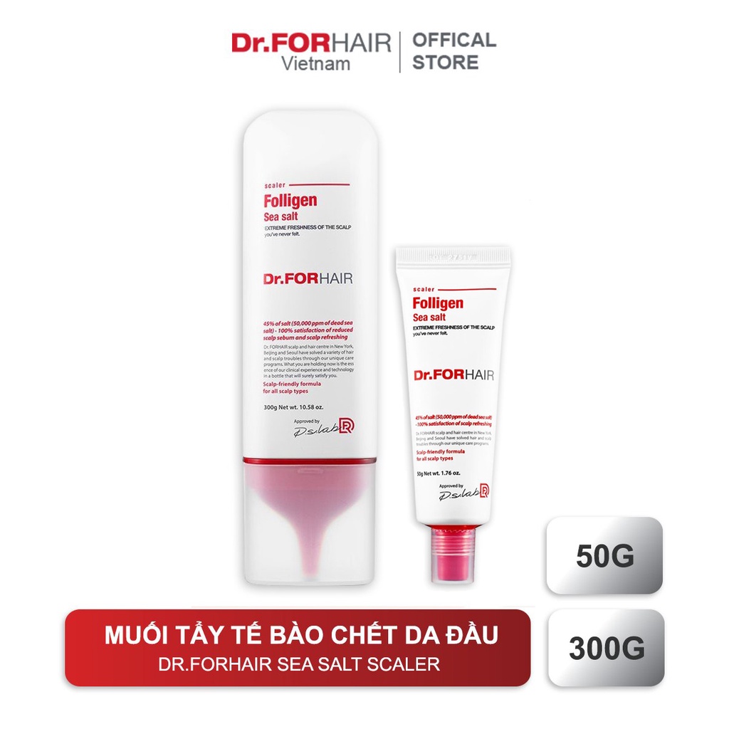 Muối Tẩy Tế Bào Chết, Làm Sạch Da Đầu Dr.FORHAIR Sea Salt Scaler