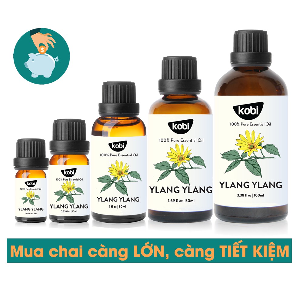 Tinh dầu Ngọc Lan Tây Kobi Ylang Ylang essential oil giúp thơm phòng, tinh thần hứng khởi - 5ml