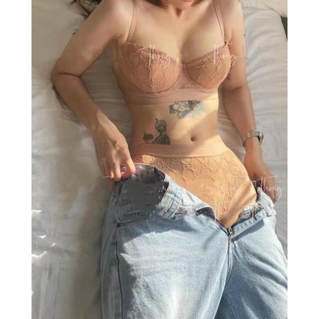 Bộ Đồ Lót Softie Vân Nổi G.C Nâng Ngực Sexy Thời Trang Cao Cấp 8059