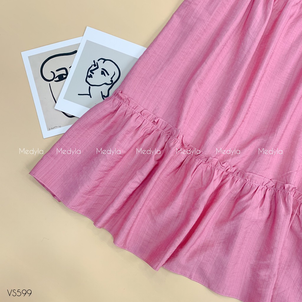 Váy bầu xinh 1 lớp: đũi hàn cho bầu du xuân cực xinh - Đầm bầu dự tiệc thiết kế Medyla - VS599
