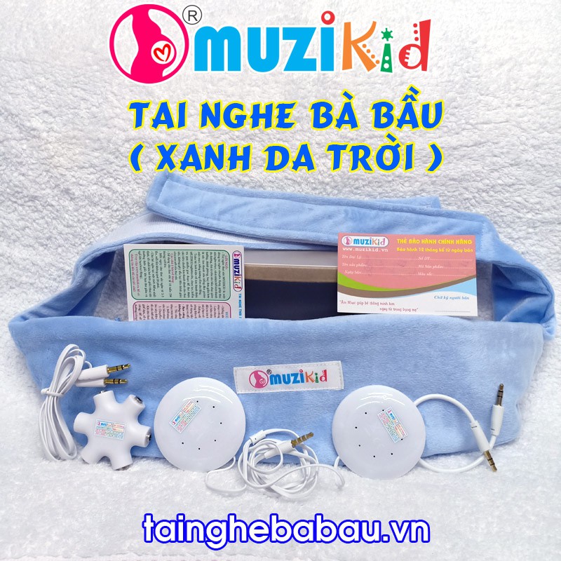 TAI NGHE BÀ BẦU MUZIKID MÀU XANH - HÀNG CHÍNH HÃNG - TAINGHEBABAU.VN
