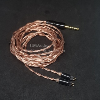 Dây tai nghe đồng 7NOCC Litz 23AWG 1.25mm tết 4 - Connector Audeze iSine10 iSine20