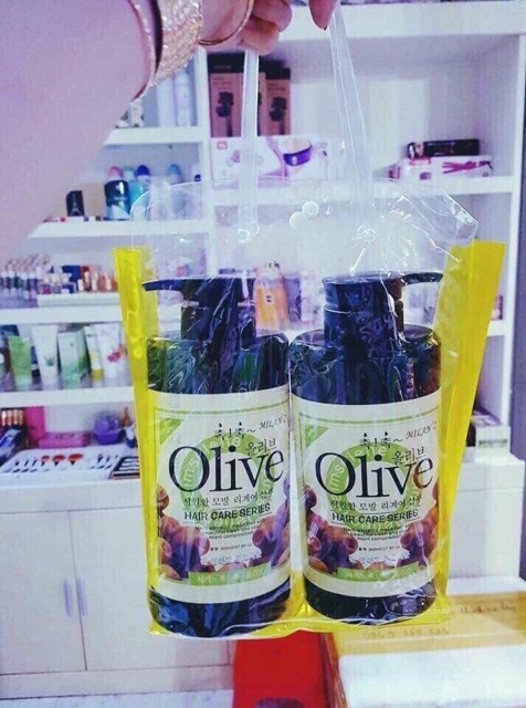 Set dầu gội và xả olive Hàn Quốc