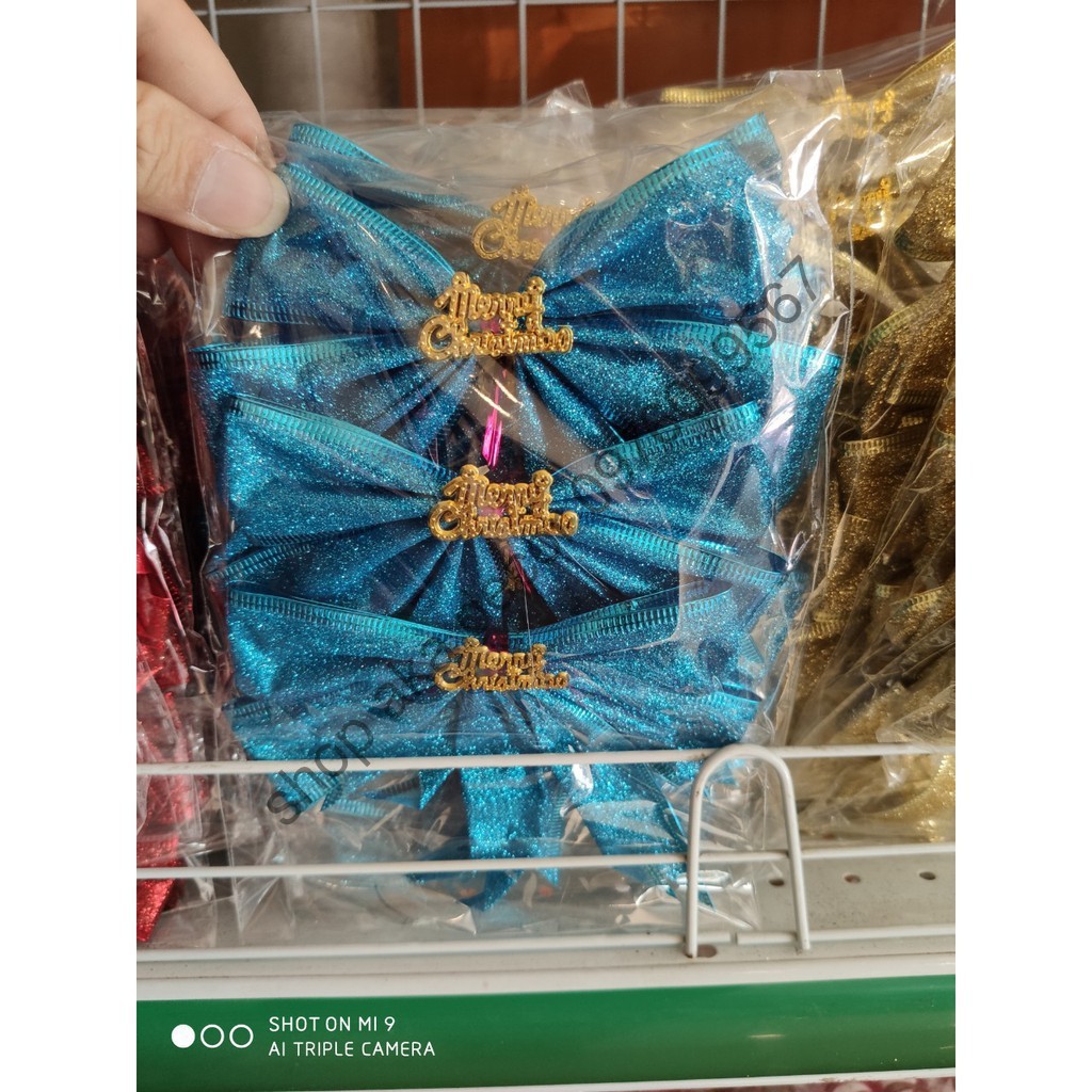 Combo 3 Nơ To đủ màu trang trí cây thông Noel
