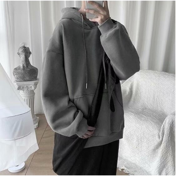 Áo Hoodie Dài Tay Oversize Cá Tính Theo Phong Cách Hàn Quốc / Size M-5Xl