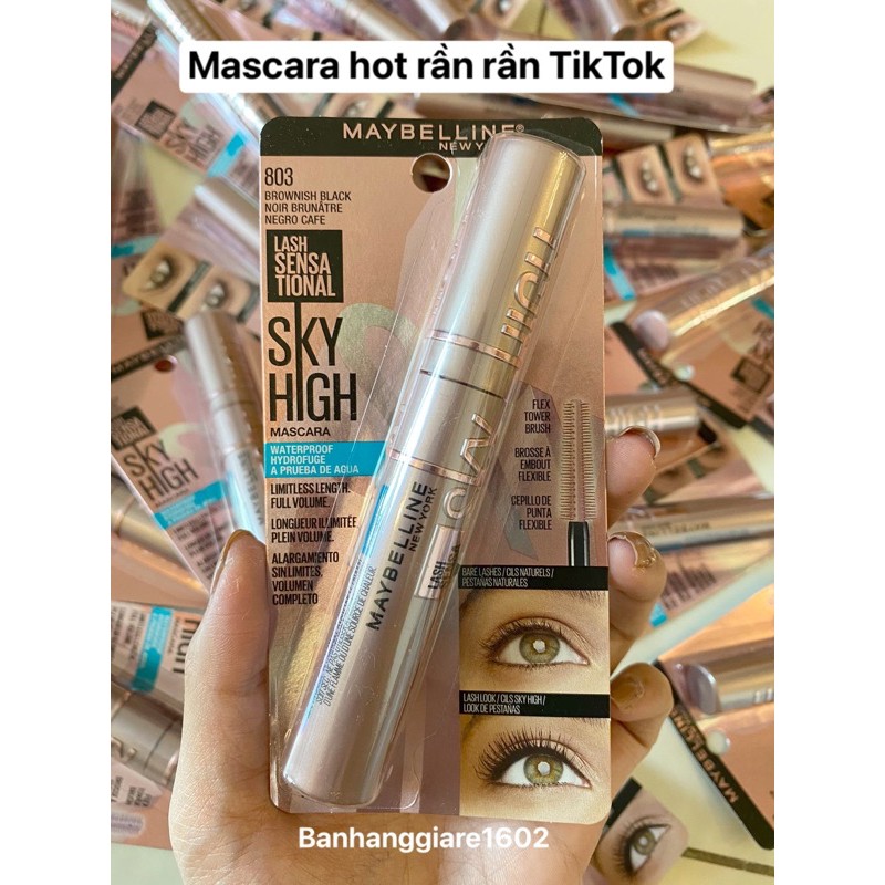 Mascara hot rần rân trên Tiktok Lash Sensational Sky High Waterproof Mascara Maybelline