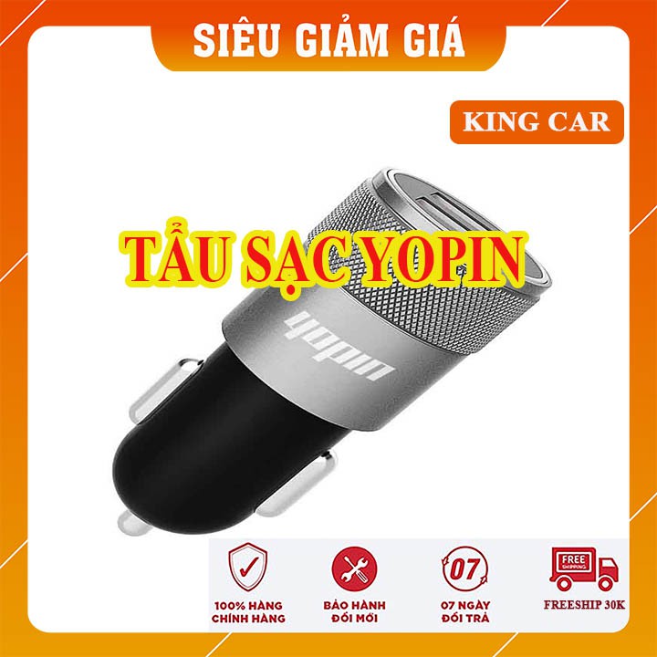 Tẩu sạc trên ô tô chính hãng Yopin an toàn tiện dụng cho công việc - Shop KingCar