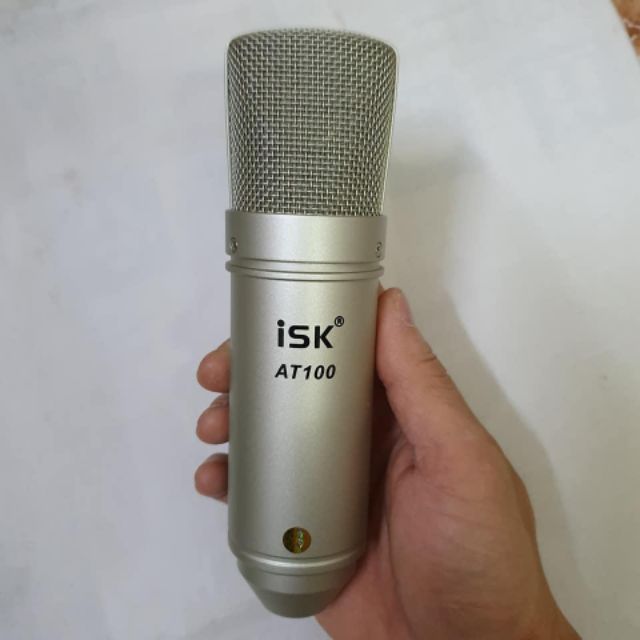 [Mã ELHACE giảm 4% đơn 300K] Combo mic livestream thu âm mic AT100 + sound card V8 bluetooth