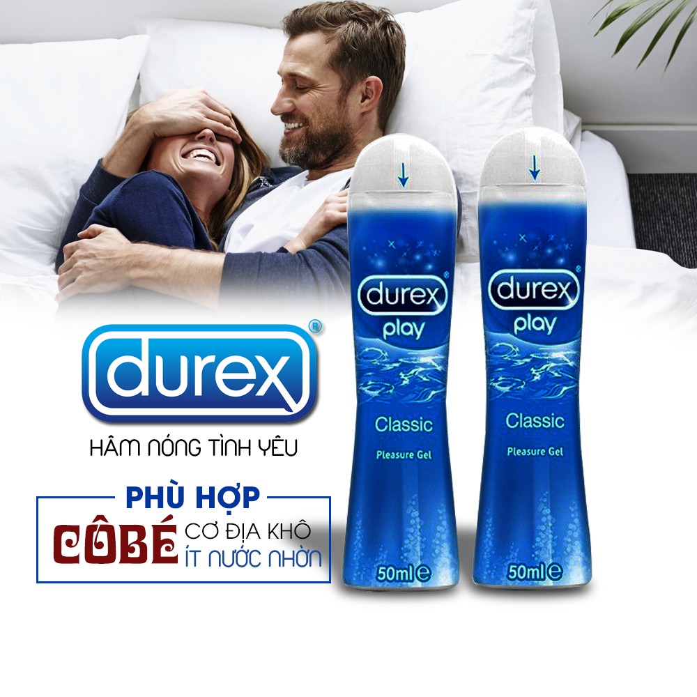 [BÁN CHẠY] Combo 2 Gel Durex Classic(50l) - Gel Bôi Trơn Giúp Tăng Độ Ẩm Cho Âm Đạo, Kéo Dài Thời Gian (Tặng Bcs 6BI)