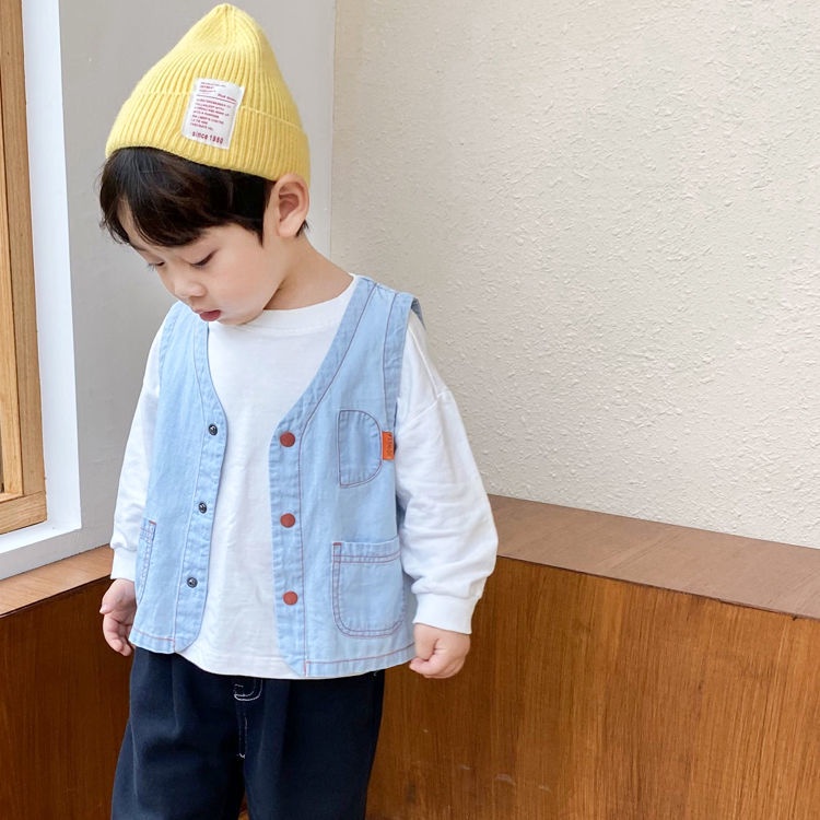 [Babycat Hàng Có Sẵn Hàng Có Sẵn Áo Vest Cotton Phong Cách Phương Tây Nhật Bản Hàn Quốc Thời Trang Xuân Thu Dành Cho Bé Trai 2022