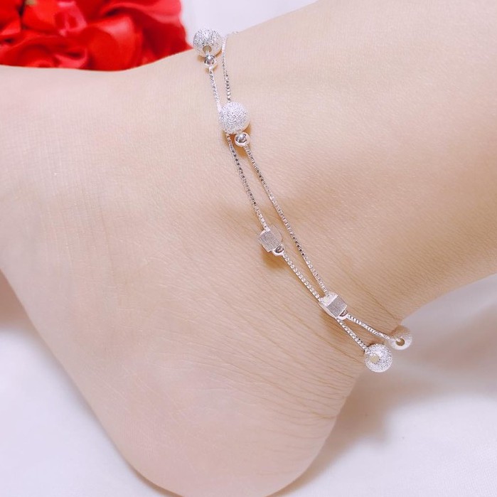 Lắc Chân Chuẩn Bạc Ta 100% Cao Cấp Không Phai Màu | BigBuy360 - bigbuy360.vn