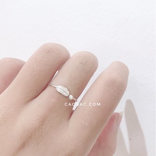 Nhẫn bạc ta basic💝freeship💝nhẫn lông vũ